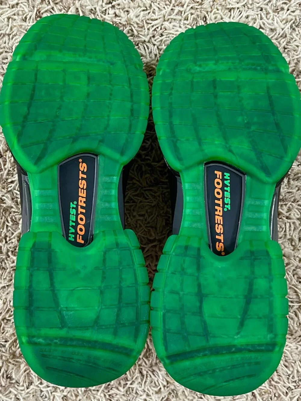 HYTEST Footrests Men's 2.0 Xergy Trainer Safety Shoes Black Green, Size 12 D